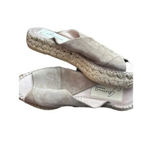 Gainno Women's Rolling Tan Suede Espadrille Sandals Shoes Size 38